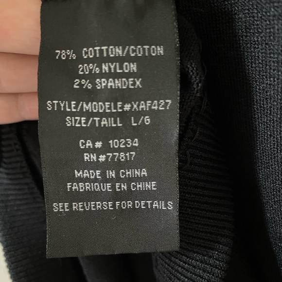 3/$15 Tall Girl beautiful Knitted Black Top Size L, Excellent condition Like New - Picture 3 of 7